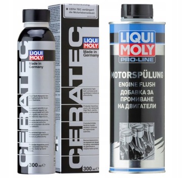 ZESTAW LIQUI MOLY CERATEC 300ml + PROLINE PŁUKANKA SILNIKA 500ml
