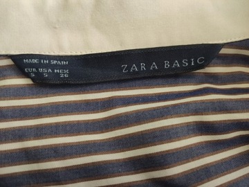 ZARA BASIC BLUZKA KOSZULA w Paski S