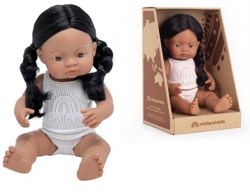 Lalka Hiszpańska dziewczynka Rdzenna Amerykanka anatomiczna 38cm Miniland