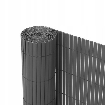 Mata PVC 100 cm x 5 m szara osłona balkon taras ogrodzenie