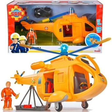 SIMBA STRAŻAK SAM HELIKOPTER WALLABY 2 + FIGURKA SIMBA