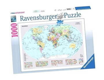 PUZZLE 1000 POLITYCZNA MAPA ŚWIATA, RAVENSBURGER