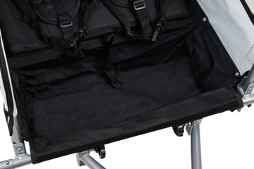 PRZYCZEPKA ROWEROWA Z JOGGEREM I AMORTYZATOREM 2 OSOBOWA CZARNA