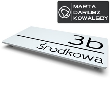 Matowa tabliczka adresowa tablica 3D Numer Domu