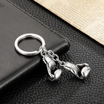 СЕРЕБРЯНЫЙ БРЕЛОК СТАЛЬНЫЕ БОКСЕРСКИЕ ПЕРЧАТКИ