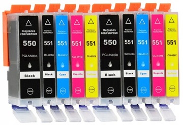 10x TUSZE XXL DO CANON Pixma IP7250 MG5650 MG5550