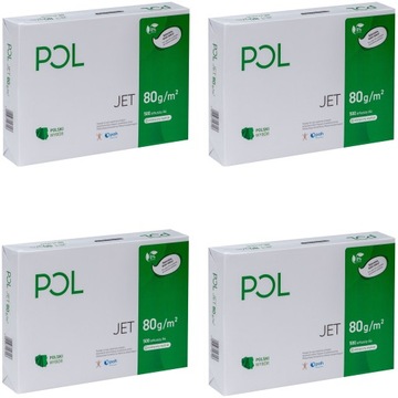 POLJET Papier biurowy ksero biały A4 90g 4x 250 arkuszy NaBiurQ