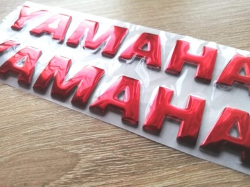 YAMAHA 3D RED надпись 2шт 12см X-CITY YZF R1 R6 MT
