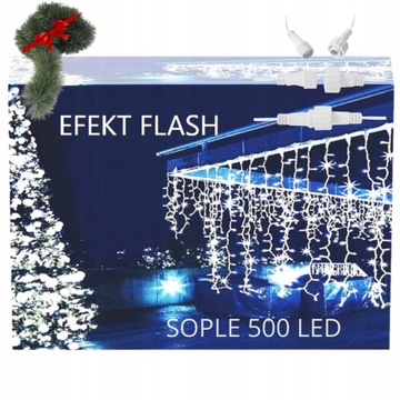 SOPLE FLASH 500 LED LAMPKI ŚWIĄTECZNE ŚWIATEŁKA 20m ZEWNĘTRZNE