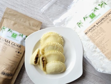 KETO ZESTAW Mąka BAMBUSOWY Błonnik + GUMA GUAR zagęstnik NATURALNA 2x 500g