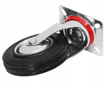 KOŁO OBROTOWE KÓŁKO SKRĘTNE DO WÓZKA JEZDNE 125MM KÓŁKA ZESTAW 2 SZT DUŻE