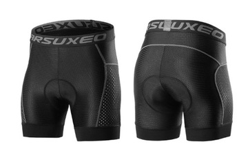 ВЕЛОСИПЕДНЫЕ ШОРТЫ МУЖСКИЕ СО ВСТАВКОЙ, ЧЕРНЫЕ 5D