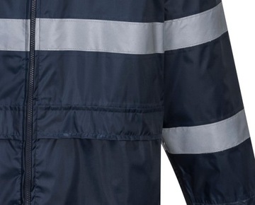 XL PŁASZCZ PRZECIWDESZCZOWY WODOODPORNY DŁUGI MĘSKI ROBOCZY OSTRZEGAWCZY