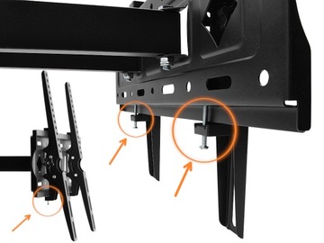 КРЕПЛЕНИЕ ДЛЯ ТВ 26–65 ДЮЙМОВ, поворотное, EXTRA STRONG, крючок для вешалки для телевизора