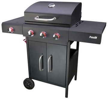 GRILL GAZOWY OGRODOWY 3+1 11,6kW DUŻY RUSZT SZAFKA