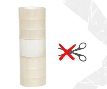 TAŚMA BIUROWA Klejąca 19mm/33m Przezroczysta 8 sztuk