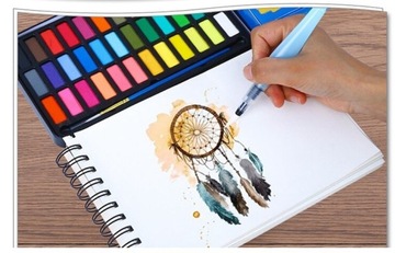 НАБОР АКВАРЕЛЬНЫХ КРАСОК 40в1 АКВАРЕЛЬНЫЕ КИСТИ