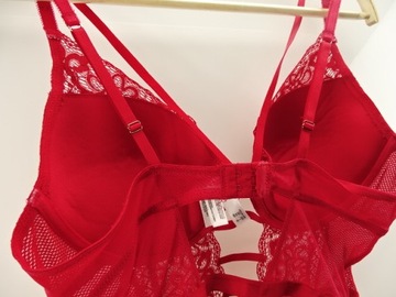 __PRIMARK__koronkowe body damskie SEXY RED__85D