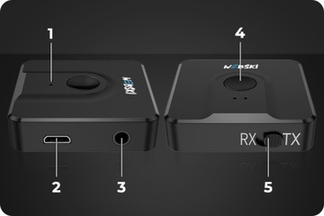 Адаптер Bluetooth 5, передатчик JACK AUX