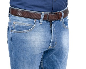 Jeans męskie spodnie prosta nogawka jasny odcień PL - 108cm/L30