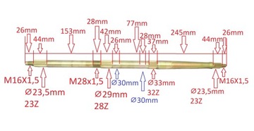 ЗАДНЯЯ ОСЬ квадроцикла 78,5 см для квадроцикла