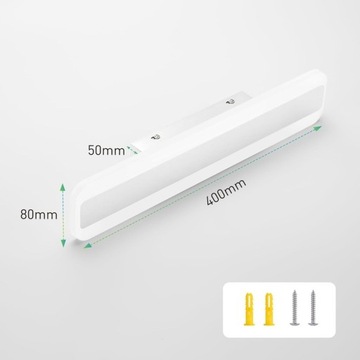 LAMPA ŚCIENNA WEWNĘTRZNA KINKIET LED NOWOCZESNA 40CM TRICOLOR 8-27W IP44