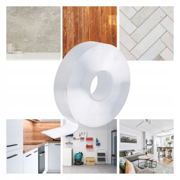 Нано-лента двусторонняя 5м 30мм ТОЛЩИНА 2мм Водонепроницаемый Гель Прочный