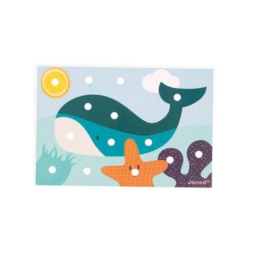 Деревянный пазл Моя первая мозаика - творческий набор 2 года+, Janod