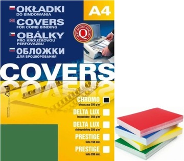 Okładki zielone Chromolux A4 100 sztuk