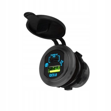 PD typ C/QC 3.0 ładowarka USB do auta samochodow