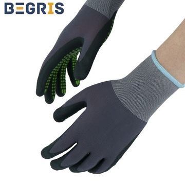 RĘKAWICE ROBOCZE RĘKAWICZKI NITROFLEX MANUALNE NITRILE FLEX DOTS 10 MOCNE