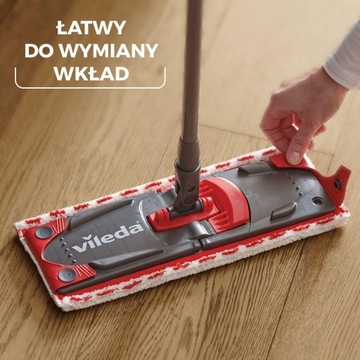 ZESTAW MOP PŁASKI DŁUGI + DUŻE WIADRO VILEDA