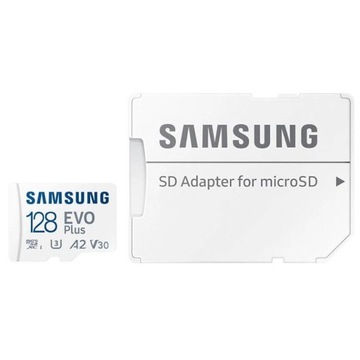 Карта памяти Micro SD Samsung EVO Plus microSDXC 128 ГБ C10 A2 V30 UHS-I U3