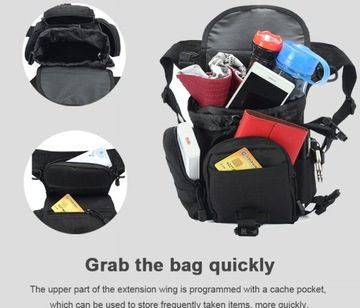 черная тактическая поясная сумка