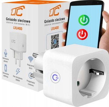 INTELIGENTNE GNIAZDKO WiFi SMART TUYA WATOMIERZ PROGRAMATOR TIMER
