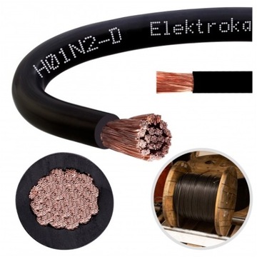 Kabel przewód spawalniczy masowy OS ONS H01N2-D 1m x 15,3mm x 70mm²