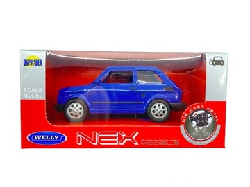 MODEL WELLY FIAT 126 1:34 NIEBIESKI