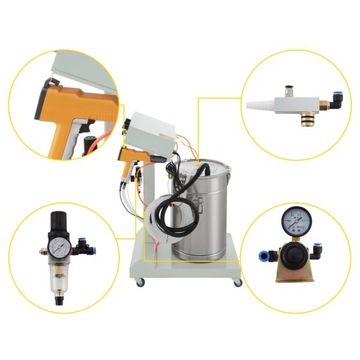 Пистолет для порошковой окраски VEVOR 45L 40W