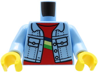 LEGO tors figurki - jeansowa kurtka, koszulka