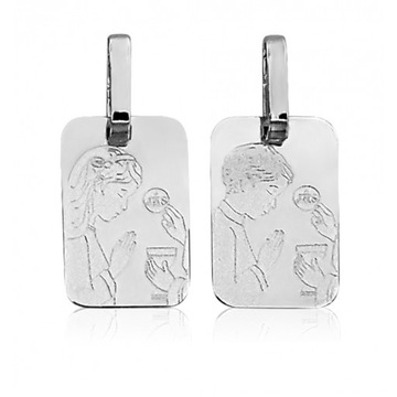 MEDALIK PIERWSZA KOMUNIĘ DZIEWCZYNKA CHŁOPIEC 925