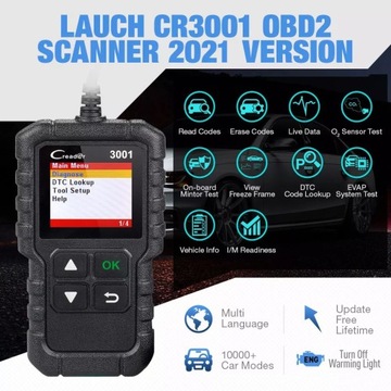 URUCHOM SKANER CREADER 3001 AUTOMOTIVE OBD2