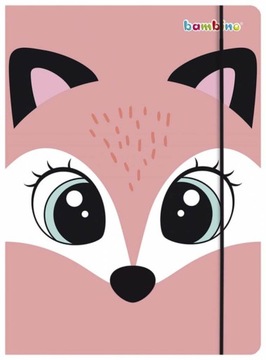 Teczka z gumką Bambino dla dziewczynki A4 FOX słodki lisek