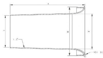 Порт/труба/туннель Bass Reflex BR-100HP, длина 197 мм