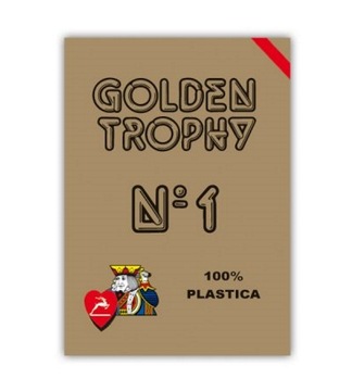 MODIANO Karty Golden Trophy Standard Index POKER Czerwone