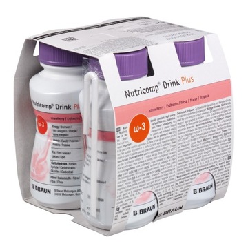 NUTRI comp DRINK+ 4 x 200 ml - truskawka/proteiny