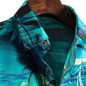 Męska koszula hawajska z krótkimi rękawami