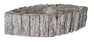 DONICZKA OSŁONKA DREWNIANA SZARA KORA KORYTKO