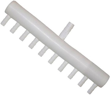 ROZDZIELACZ POWIETRZA PLASTIKOWY 10 WYJŚĆ 4/8mm