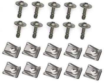 10x BLASZKA + ŚRUBA SPINKA OSŁONY PŁYTY SILNIKA DO AUDI A4 B7 B8 A5 Q3 Q5