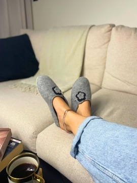 Bambosze Women's Welt Slippers Удобные домашние -изготовленные Ciapa Slippers теплые